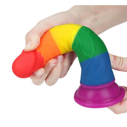 Lovetoy - Rainbow Pride Dildo 18.5 cm-Erotiekvoordeel.nl