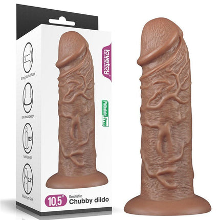 Lovetoy Realistische Chubby XXL Dildo 27 cm - bruin-Erotiekvoordeel.nl