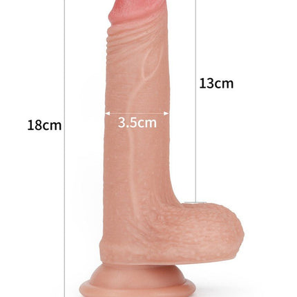 Lovetoy Realistische Dildo 18 cm - lichte huidskleur-Erotiekvoordeel.nl