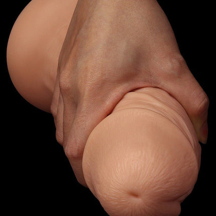 Lovetoy Realistische Gebogen XXL Dildo 24 cm - lichte huidskleur-Erotiekvoordeel.nl
