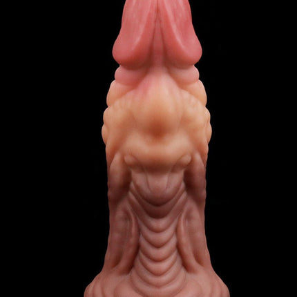 Lovetoy Realistische Gekromde Dildo 18 cm - lichte/donkere huidskleur-Erotiekvoordeel.nl