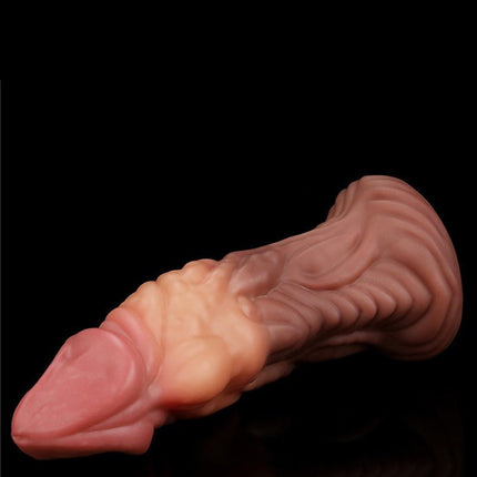 Lovetoy Realistische Gekromde Dildo 18 cm - lichte/donkere huidskleur-Erotiekvoordeel.nl