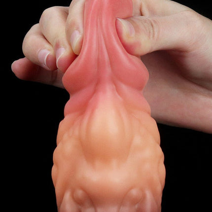 Lovetoy Realistische Gekromde Dildo 18 cm - lichte/donkere huidskleur-Erotiekvoordeel.nl