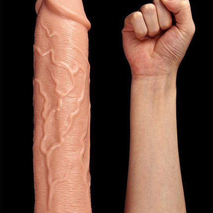 Lovetoy Realistische Lange XXL Dildo 28 cm - lichte huidskleur-Erotiekvoordeel.nl