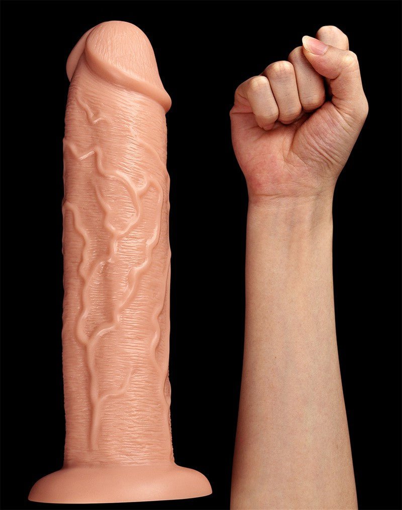 Lovetoy Realistische Lange XXL Dildo 28 cm - lichte huidskleur-Erotiekvoordeel.nl