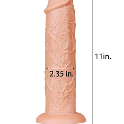 Lovetoy Realistische Lange XXL Dildo 28 cm - lichte huidskleur-Erotiekvoordeel.nl