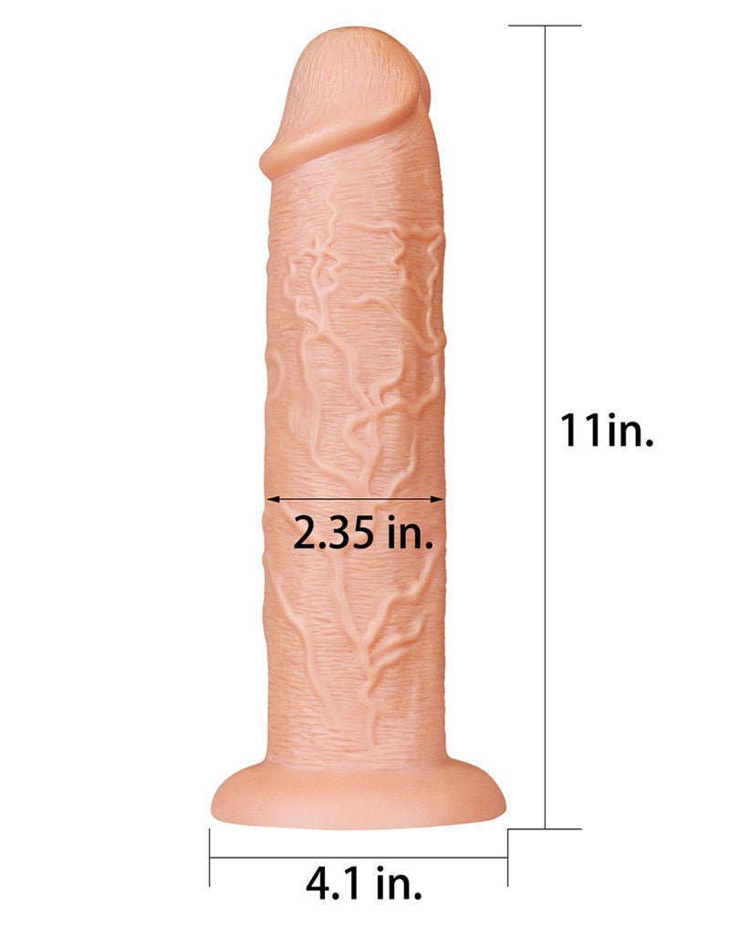 Lovetoy Realistische Lange XXL Dildo 28 cm - lichte huidskleur-Erotiekvoordeel.nl
