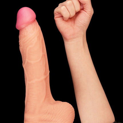 Lovetoy Realistische XXL Dildo met zuignap 25 cm - lichte huidskleur-Erotiekvoordeel.nl