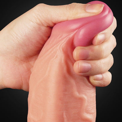 Lovetoy Realistische XXL Dildo met zuignap 25 cm - lichte huidskleur-Erotiekvoordeel.nl