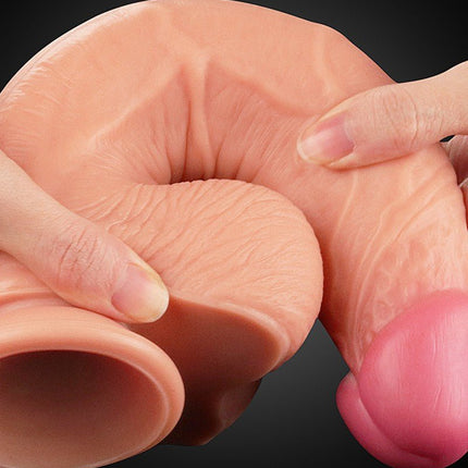 Lovetoy Realistische XXL Dildo met zuignap 25 cm - lichte huidskleur-Erotiekvoordeel.nl