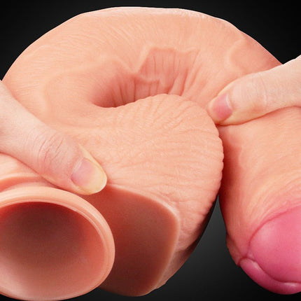 Lovetoy Realistische XXL Dildo met zuignap 28 cm - lichte huidskleur-Erotiekvoordeel.nl