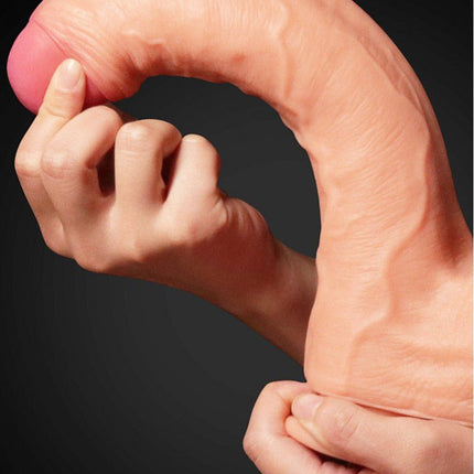 Lovetoy Realistische XXL Dildo met zuignap 28 cm - lichte huidskleur-Erotiekvoordeel.nl