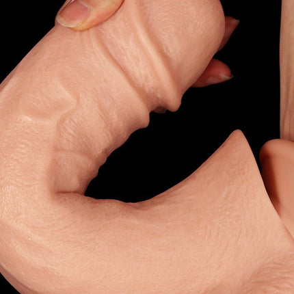 Lovetoy Realistische XXL Dubbele Penetratie Dildo 30 cm - lichte huidskleur-Erotiekvoordeel.nl