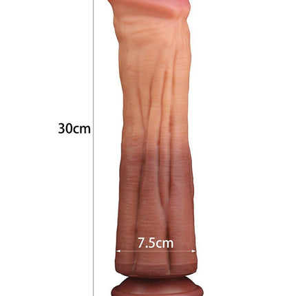 Lovetoy Realistische XXL Horse Dong Dildo 30 cm - lichte/donkere huidskleur-Erotiekvoordeel.nl