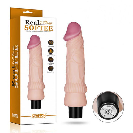 Lovetoy Realistische zachte vibrator 19,5 cm - Erotiekvoordeel.nl