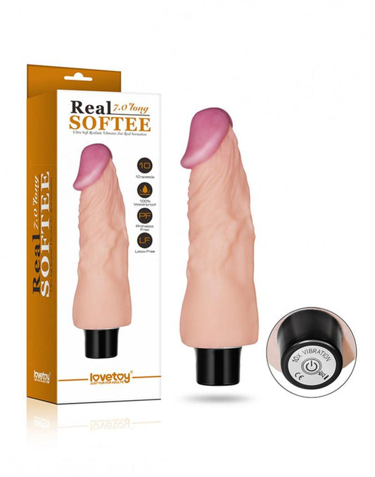 Lovetoy Realistische zachte vibrator 20 cm - Erotiekvoordeel.nl