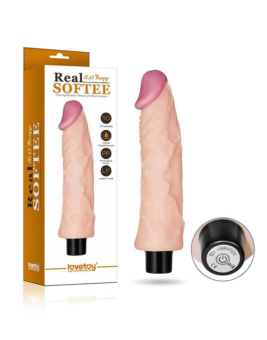 Lovetoy Realistische zachte vibrator 21 cm - Erotiekvoordeel.nl
