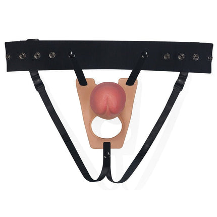 Lovetoy Holle Strap On dildo 21 cm - huidskleur - Erotiekvoordeel.nl