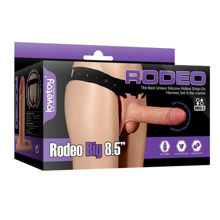 Lovetoy Holle Strap On dildo 21 cm - huidskleur - Erotiekvoordeel.nl