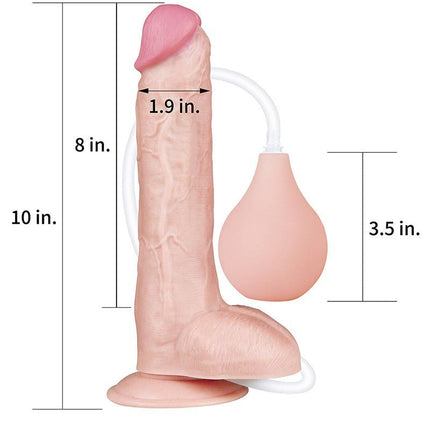 Lovetoy Squirt Extreme Dildo 25 cm - lichte huidskleur-Erotiekvoordeel.nl