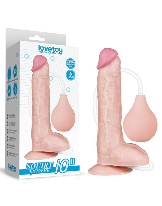 Lovetoy Squirt Extreme Dildo 25 cm - lichte huidskleur-Erotiekvoordeel.nl