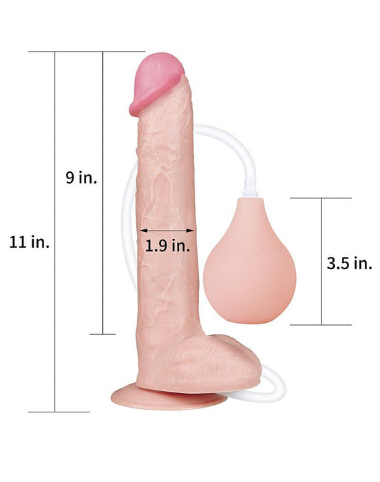 Lovetoy Squirt Extreme Dildo 28 cm - lichte huidskleur-Erotiekvoordeel.nl