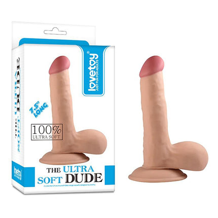 Lovetoy The Ultra Soft Dude Realistische Dildo - 19 x 4 cm - Erotiekvoordeel.nl