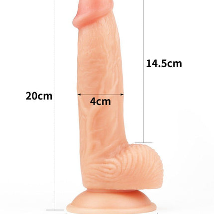 Lovetoy The Ultra Soft Dude Realistische Dildo - 20.5 x 3.5 cm - Erotiekvoordeel.nl