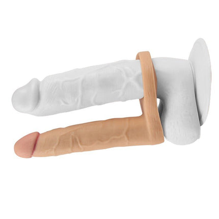 Lovetoy Ultrasoft Double Vibrerende Voorbinddildo voor dubbele penetratie 16 cm-Erotiekvoordeel.nl