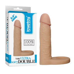 Lovetoy Voorbinddildo voor dubbele penetratie Ultrasoft Double - 15 cm - Erotiekvoordeel.nl