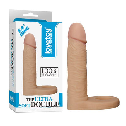 Lovetoy Voorbinddildo voor dubbele penetratie Ultrasoft Double - 15 cm - Erotiekvoordeel.nl