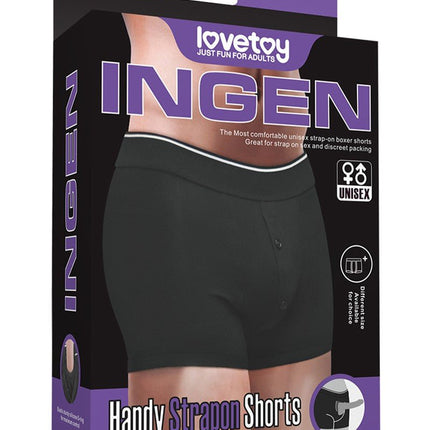 Lovetoy Unisex Strap-on Short - zwart-Erotiekvoordeel.nl