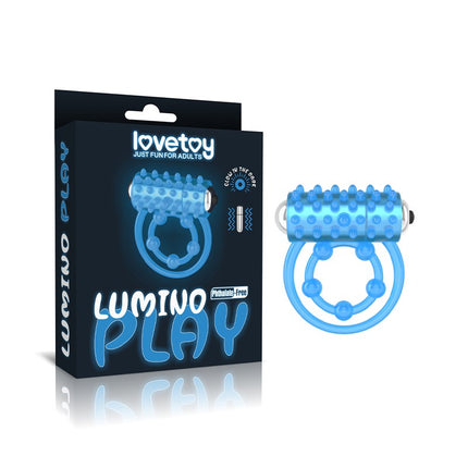 Lovetoy Vibrerende Cockring met nopjes LUMINO PLAY - glow in the dark-Erotiekvoordeel.nl