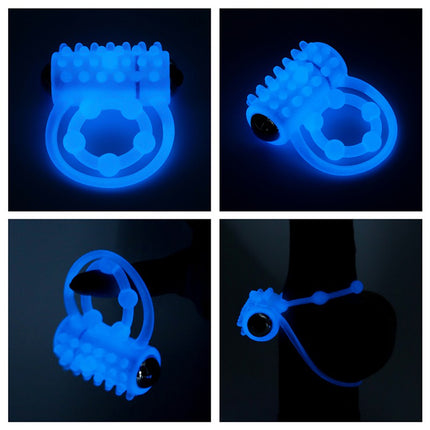 Lovetoy Vibrerende Cockring met nopjes LUMINO PLAY - glow in the dark-Erotiekvoordeel.nl