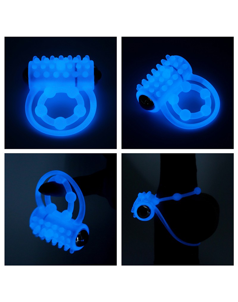 Lovetoy Vibrerende Cockring met nopjes LUMINO PLAY - glow in the dark-Erotiekvoordeel.nl