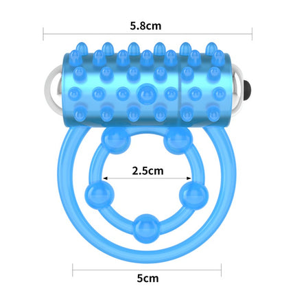 Lovetoy Vibrerende Cockring met nopjes LUMINO PLAY - glow in the dark-Erotiekvoordeel.nl