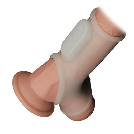 Lovetoy Vibrerende Rekbare Penis Sleeve SILK KNIGHTS - wit-Erotiekvoordeel.nl
