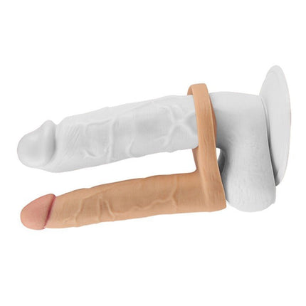 Lovetoy Voorbinddildo voor dubbele penetratie Ultrasoft Double - 16 cm - Erotiekvoordeel.nl