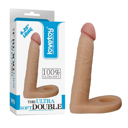Lovetoy Voorbinddildo voor dubbele penetratie Ultrasoft Double - 16 cm - Erotiekvoordeel.nl