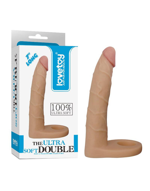 Lovetoy Voorbinddildo voor dubbele penetratie Ultrasoft Double - 18 cm - Erotiekvoordeel.nl
