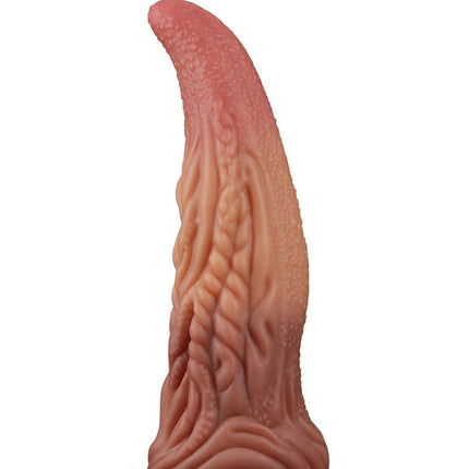Lovetoy XXL Extreme Dildo Alien Tongue 25 x 7.5 cm - lichte/donkere huidskleur-Erotiekvoordeel.nl
