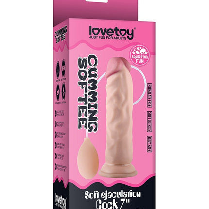Lovetoy Zachte Dildo met squirt functie 21 cm - lichte huidskleur-Erotiekvoordeel.nl
