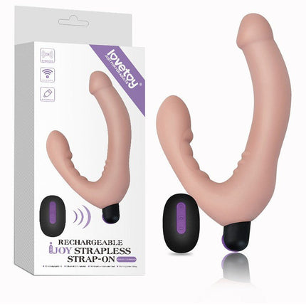 Lovetoy iJoy Dubbele Vibrerende Dildo met afstandsbediening - lichte huidskleur-Erotiekvoordeel.nl