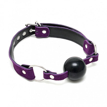 Mondknevel | Ball Gag met siliconen bal - paars - Erotiekvoordeel.nl