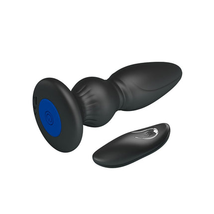 Mr. Play vibrerende oplaadbare anaal plug met remote control - buttplug Extra - Erotiekvoordeel.nl
