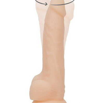 Naked Addiction Roterende en Vibrerende Siliconen Dildo met Zuignap 21,5 cm - Erotiekvoordeel.nl