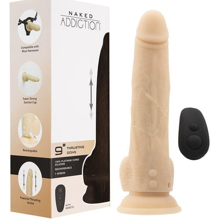Naked Addiction Stotende Dildo met Zuignap en Afstandsbediening 18 cm - Erotiekvoordeel.nl
