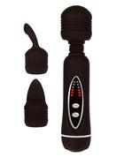 POWER Wand Vibrator met 2 verwisselbare koppen - zwart - Erotiekvoordeel.nl