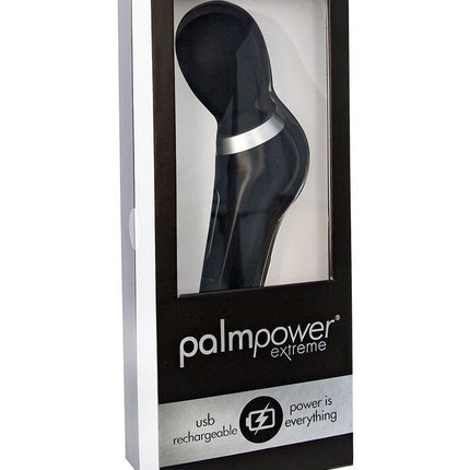 Palm Power Extreme Wand Vibrator - ergonomisch gevormd en extreem krachtig - zwart - Erotiekvoordeel.nl