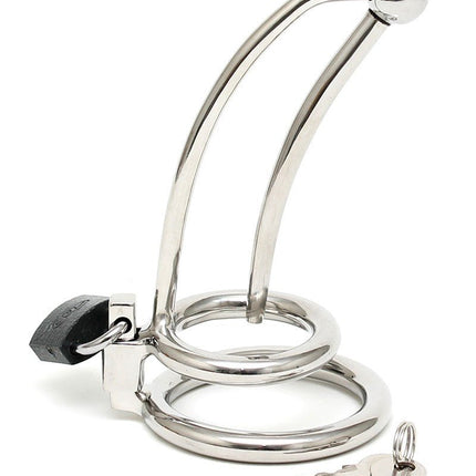 Penis slotje met gebogen urethral buis RVS - Erotiekvoordeel.nl
